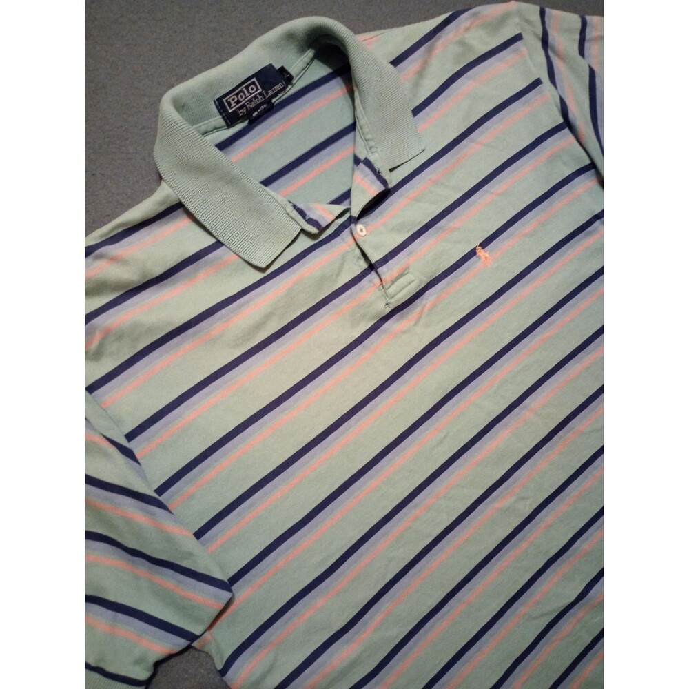 Polo Ralph Lauren Men’s XL Polo Shirt Aqua Blue Pink Pony Classic Fit Cotton